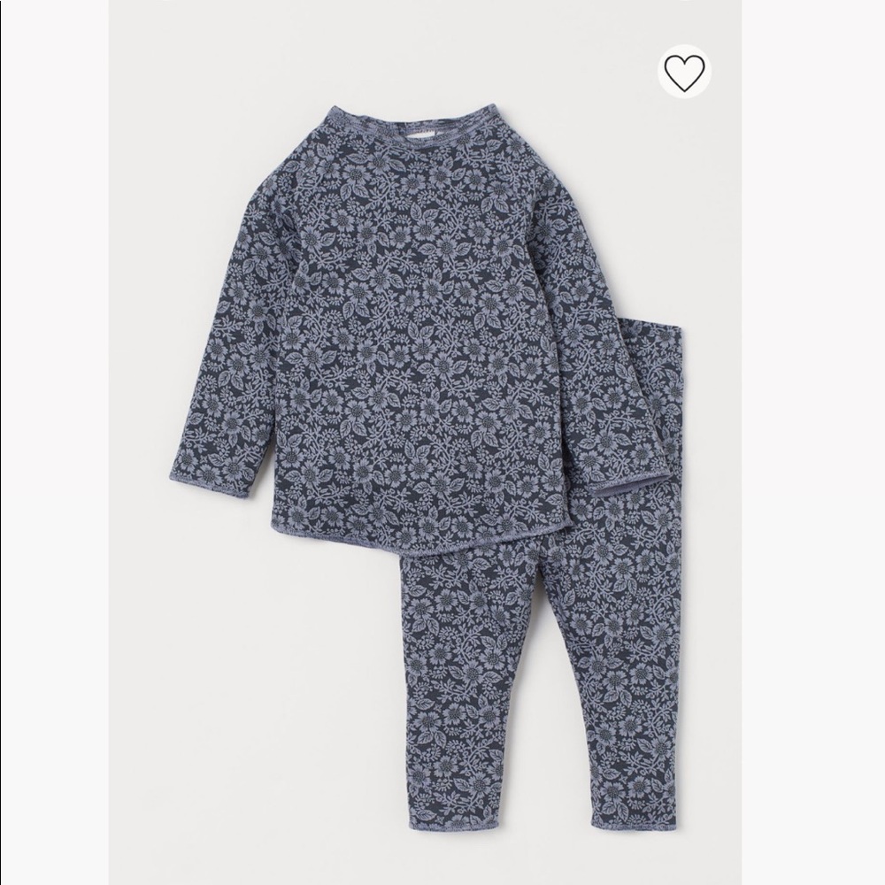 Dark Blue Floral Set